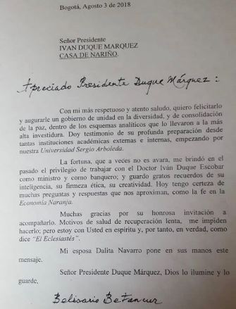 Carta de Betancur