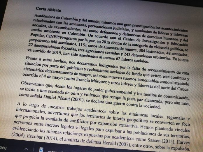 carta a iván duque - académicos
