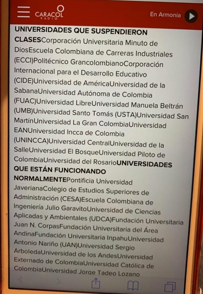 UNIMINUTO Bogotá, Madrid, Soacha y Zipaquirá, funcionan con normalidad