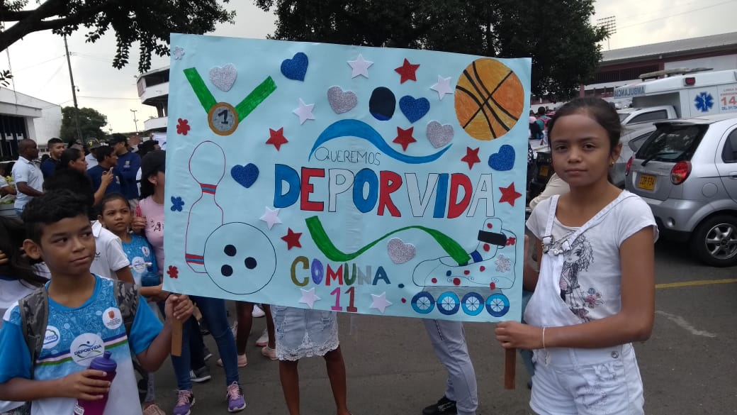 En Cali marcharon para exigir el derecho al deporte
