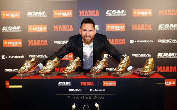 Messi y su sexta bota de Oro