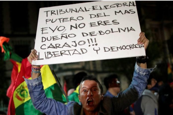 Protesta Bolivia. Foto El Comercio