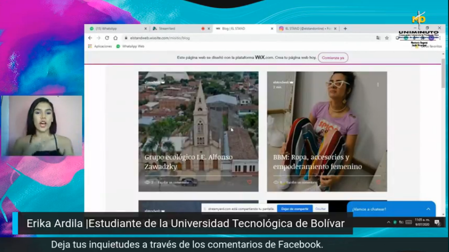 La profesora Carolina Osipna junto a tres colegas, explicaron como se realizan las narrativas digitales y que implica para los estudiantes entrar en esta nuevas dinámicas desde lo virtual.