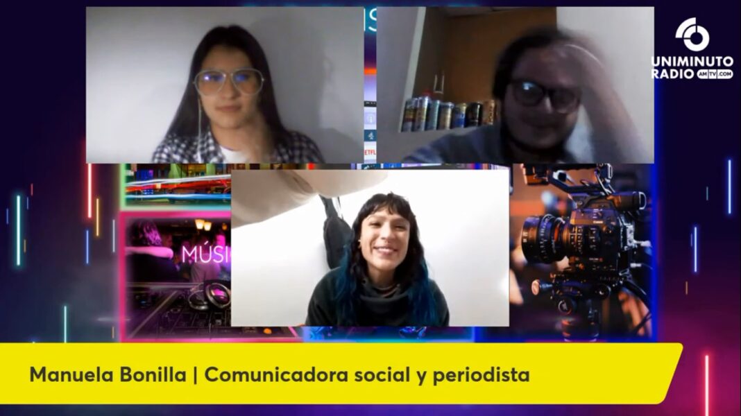 Radiovisuales Cine. Tomada durante la transmisión en vivo de UNIMINUTO Radio.