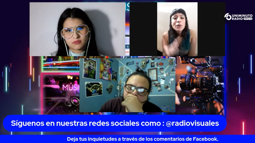 Radiovisuales Cine. Tomada durante la transmisión en vivo de UNIMINUTO RADIO.