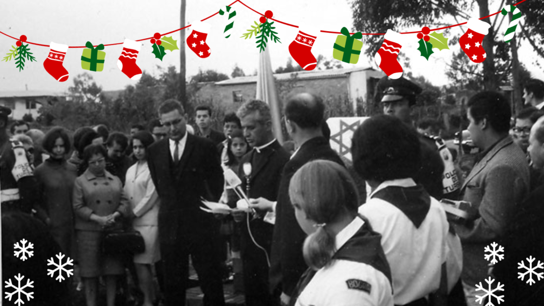 Padre Rafael García Herreros en la década de los años setentas en el barrio Minuto de Dios
