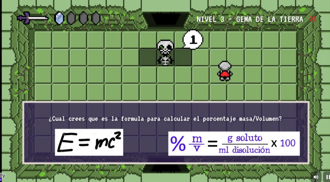 Imagen extraída del documento: Efectos de un videojuego en el aprendizaje y la motivación de los alumnos en un curso de Ciencias Naturales.