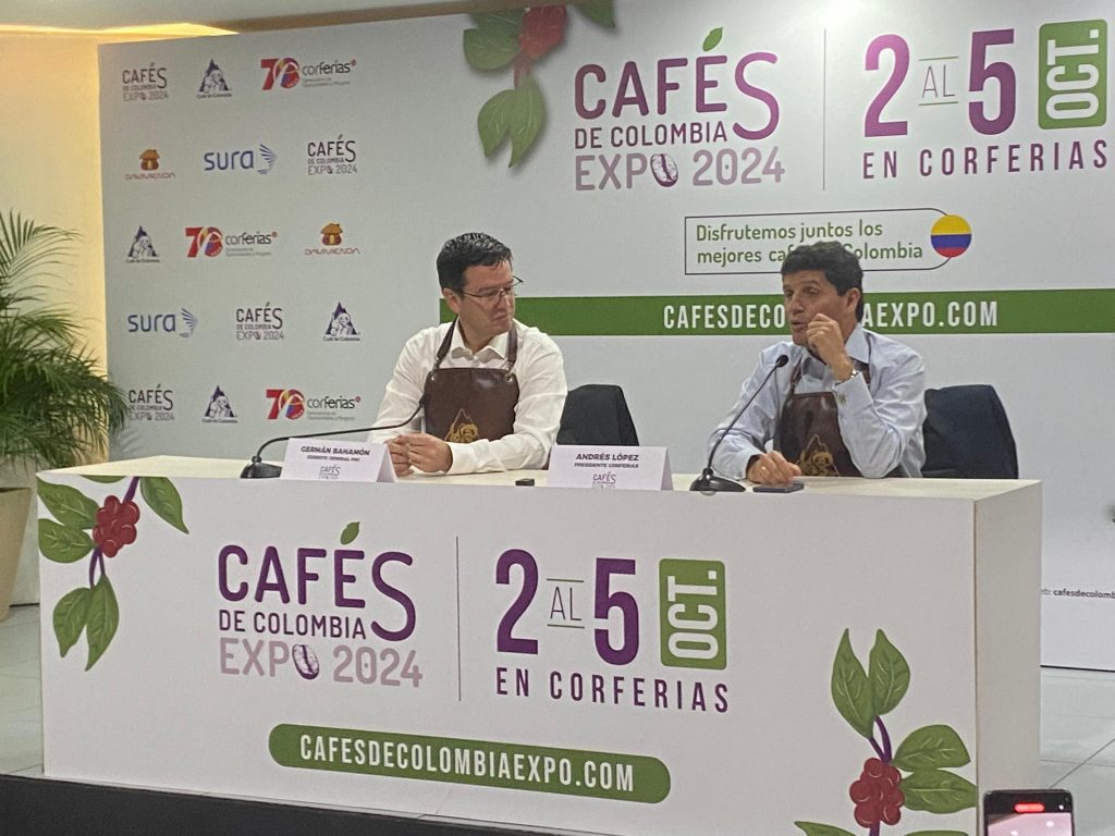German Bahamon: Gerente de la Federación Nacional de Cafetero. Andres Lopez: Presidente ejecutivo de Corferias.