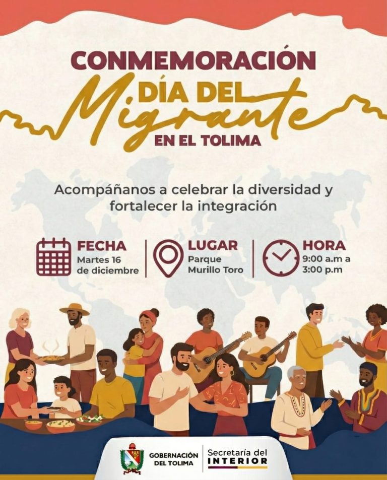 La Gobernación del Tolima se suma a la conmemoración del Día Internacional del Migrante